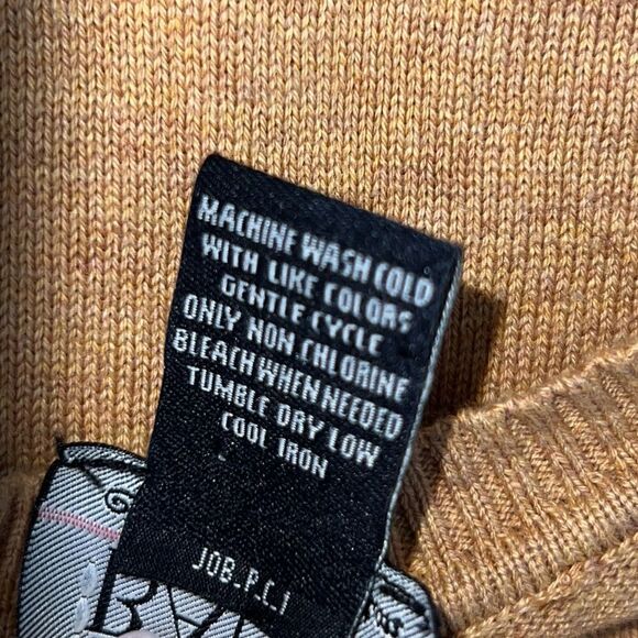 JOS. A. BANK Goldenrod Pima Cotton Vneck Sweater-XL - Picture 8 of 8